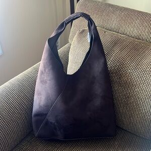Banana Republic brown faux suede hobo bag